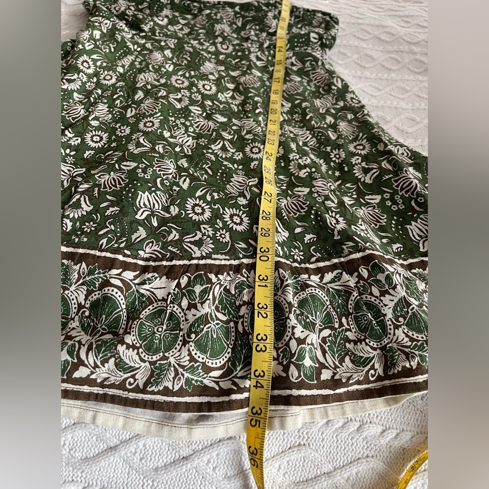 Sincerely Jules Olive Green Floral Dress Adjustable Straps, Lined Size Jrs. XL - Picture 16 of 16